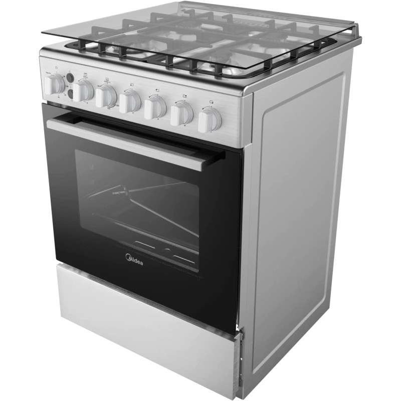 Shop Midea 60x60cm Freestanding Gas Cooker EME6060C in Kuwait Kokonano